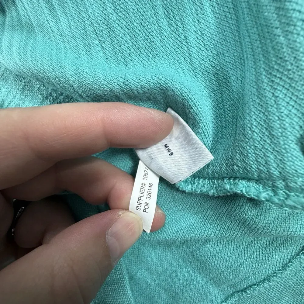 Vintage Polo Ralph Lauren Shirt Mens Small Teal Golf Striped Pullover Terry New
